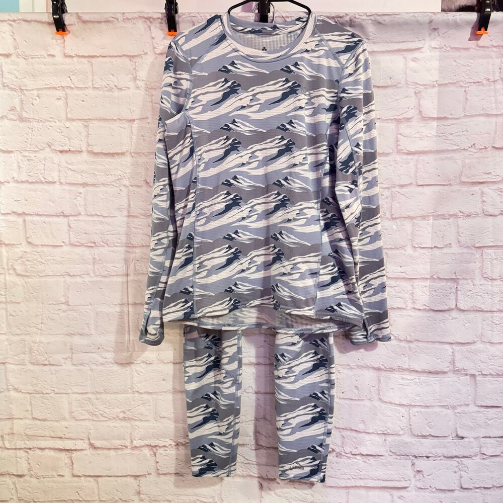 L.L. Bean Blue/white Camo Sleepwear or Longjohns Sz M